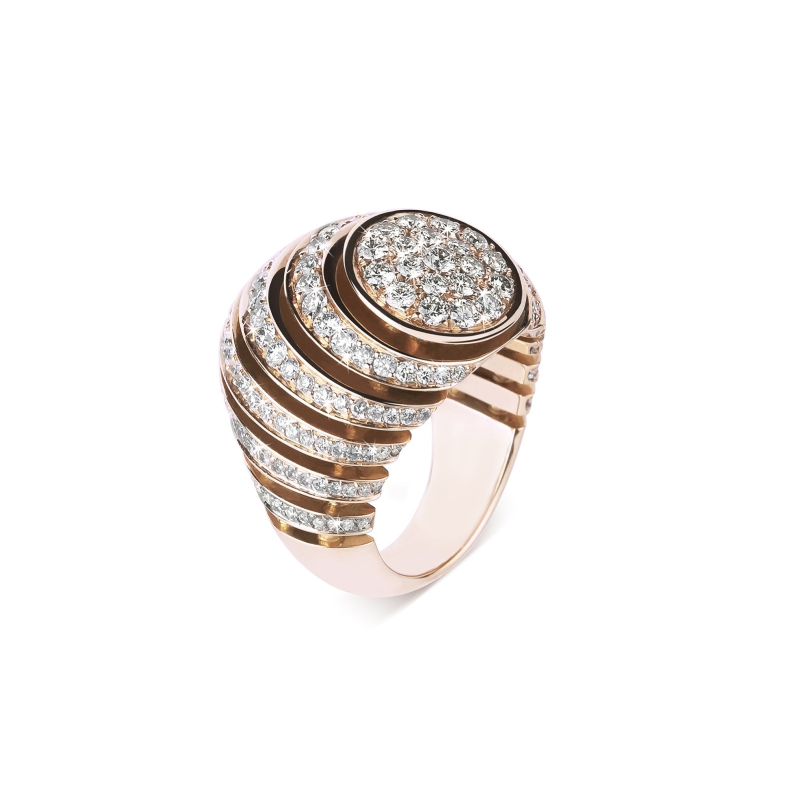 Anello in Oro Rosa con Diamanti  - Valadier shop online
