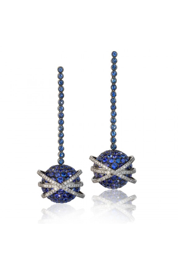 Sapphires and diamonds earrings  - Valadier shop online