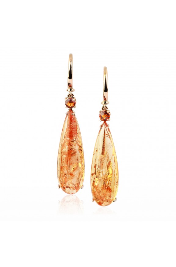 Topaz and garnet earrings  - Valadier shop online