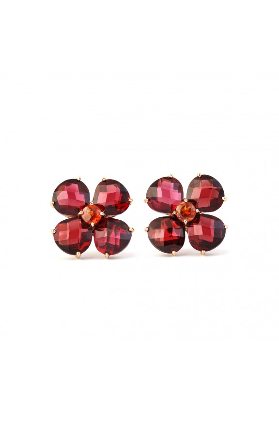 Rhodolites and garnets earrings  - Valadier shop online