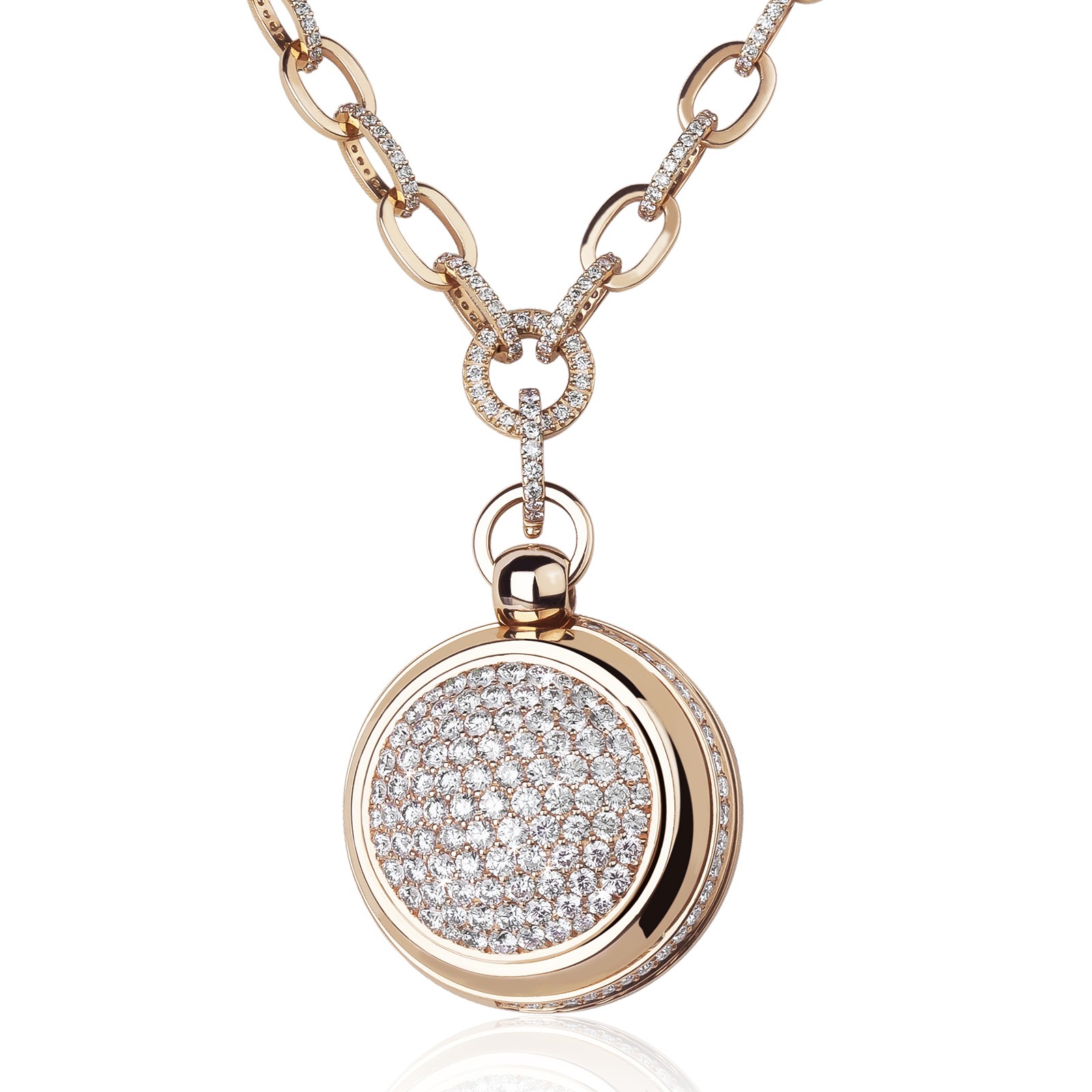 Collana oro rosa e diamanti  - Valadier shop online