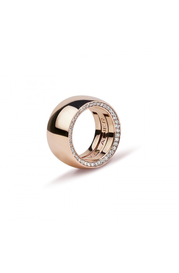 Gold and diamonds band ring  - Valadier shop online