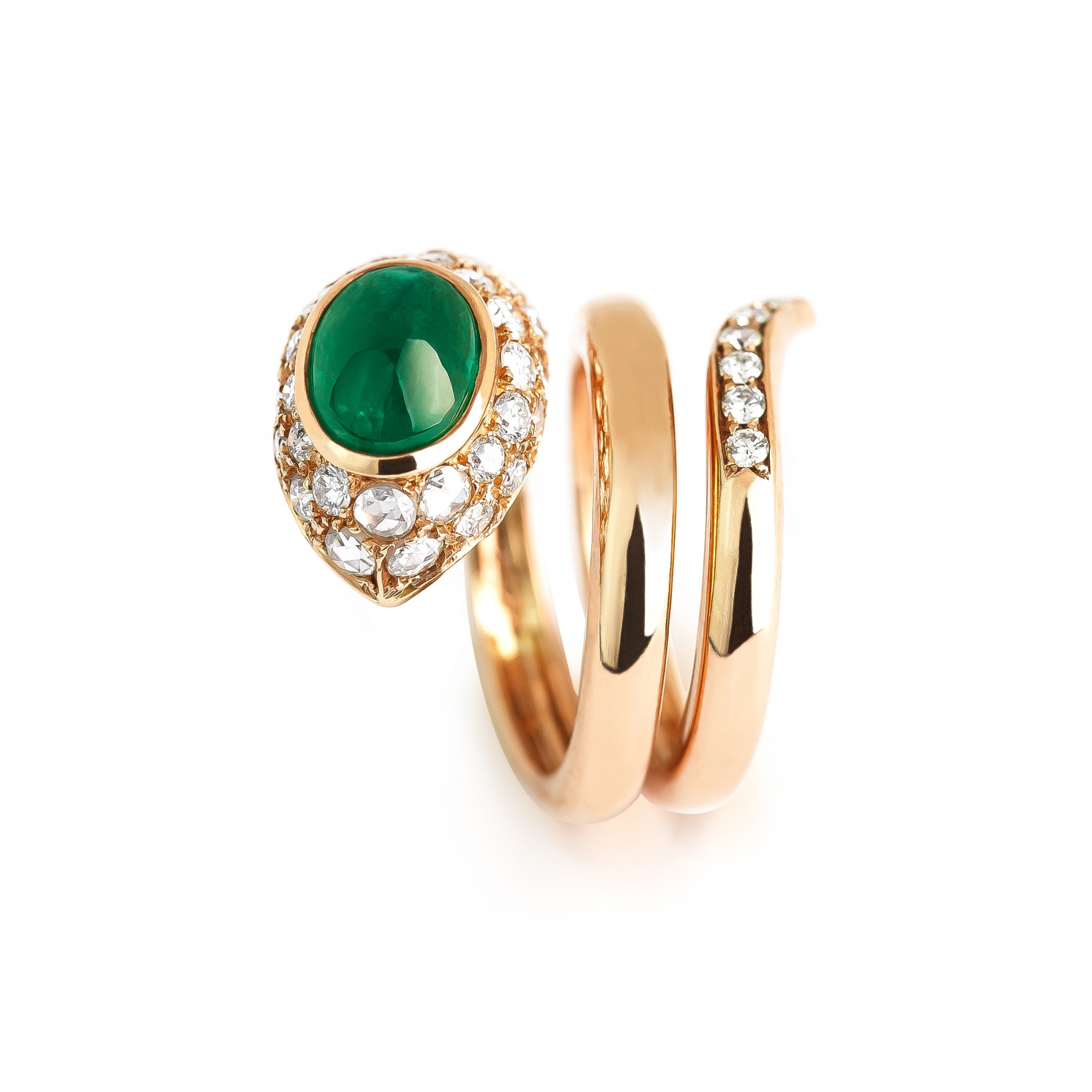 Anello con Smeraldo e Diamanti  - Valadier shop online