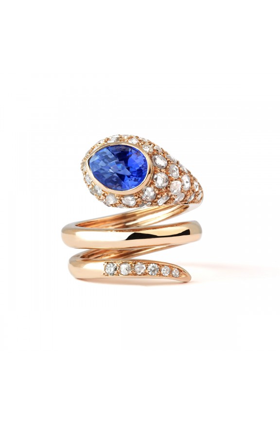 Sapphire and diamonds ring  - Valadier shop online