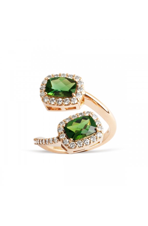 Tourmalines and diamonds ring  - Valadier shop online