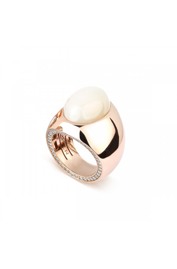 Moonstone and diamonds ring  - Valadier shop online