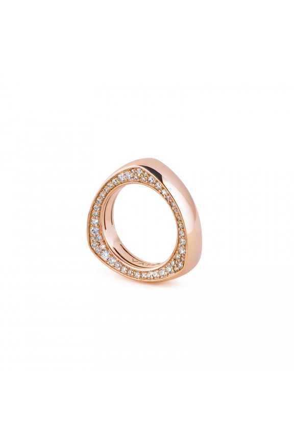 Gold and diamonds band ring  - Valadier shop online